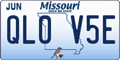 MO license plate QL0V5E