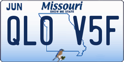 MO license plate QL0V5F
