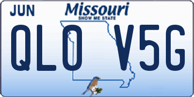 MO license plate QL0V5G