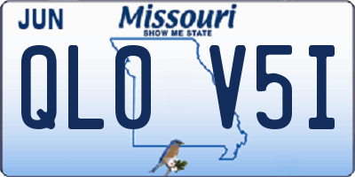 MO license plate QL0V5I