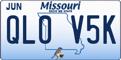 MO license plate QL0V5K