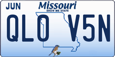 MO license plate QL0V5N