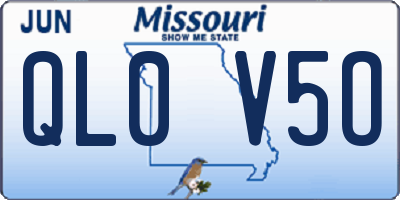 MO license plate QL0V5O