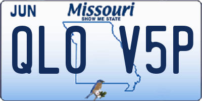 MO license plate QL0V5P
