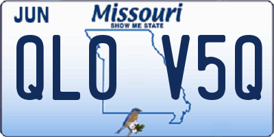 MO license plate QL0V5Q