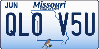 MO license plate QL0V5U