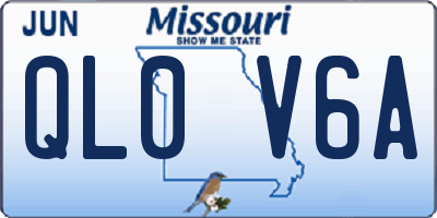 MO license plate QL0V6A