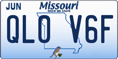 MO license plate QL0V6F
