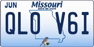 MO license plate QL0V6I