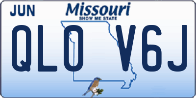 MO license plate QL0V6J