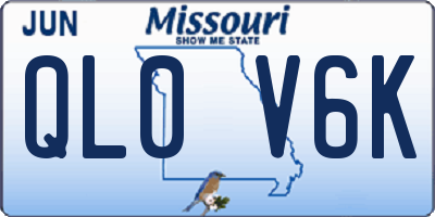 MO license plate QL0V6K