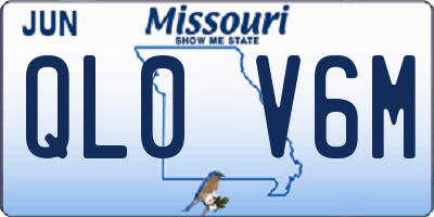 MO license plate QL0V6M