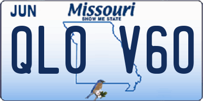 MO license plate QL0V6O
