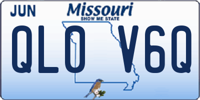 MO license plate QL0V6Q