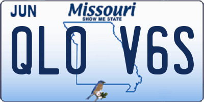 MO license plate QL0V6S