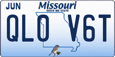 MO license plate QL0V6T