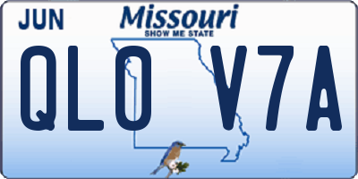 MO license plate QL0V7A