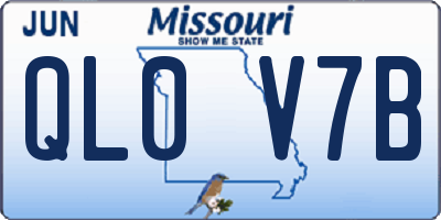 MO license plate QL0V7B
