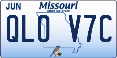 MO license plate QL0V7C