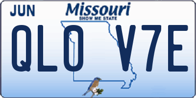 MO license plate QL0V7E