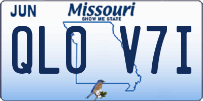 MO license plate QL0V7I