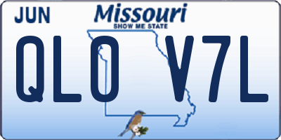MO license plate QL0V7L