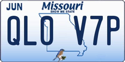 MO license plate QL0V7P