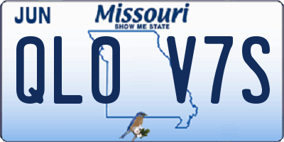 MO license plate QL0V7S
