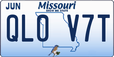 MO license plate QL0V7T