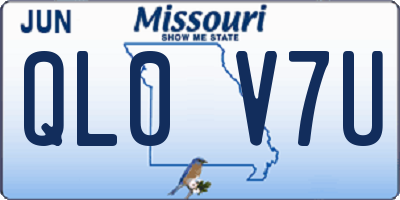 MO license plate QL0V7U
