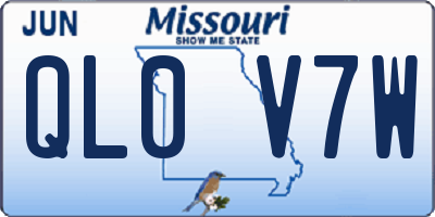 MO license plate QL0V7W