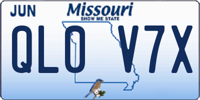 MO license plate QL0V7X