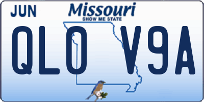 MO license plate QL0V9A