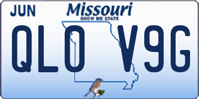 MO license plate QL0V9G