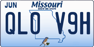 MO license plate QL0V9H