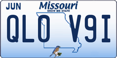 MO license plate QL0V9I
