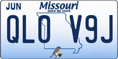 MO license plate QL0V9J