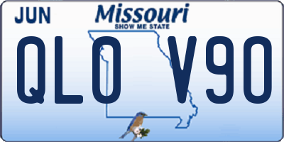 MO license plate QL0V9O