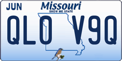 MO license plate QL0V9Q