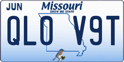 MO license plate QL0V9T