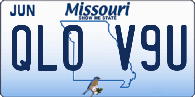 MO license plate QL0V9U