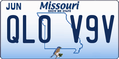 MO license plate QL0V9V