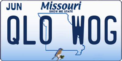 MO license plate QL0W0G