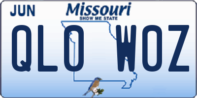 MO license plate QL0W0Z