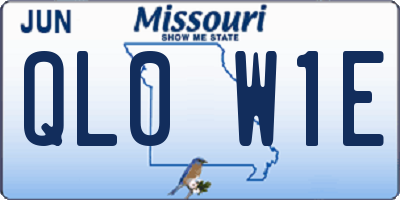 MO license plate QL0W1E