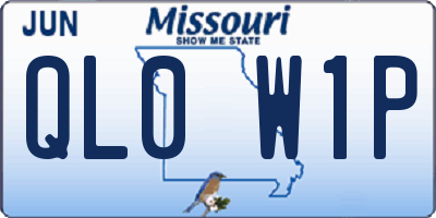 MO license plate QL0W1P