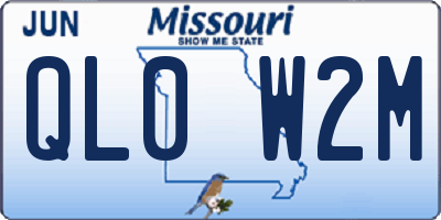 MO license plate QL0W2M