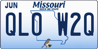 MO license plate QL0W2Q