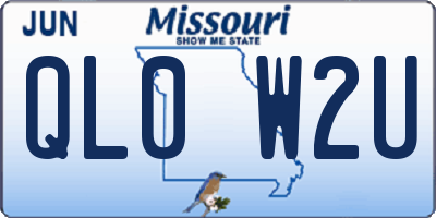 MO license plate QL0W2U