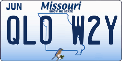 MO license plate QL0W2Y